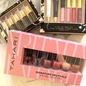 (Lotx3)TAHARI Signature Collection—Lipstick & Lip Plumper& Nail Polish-17 Pieces
